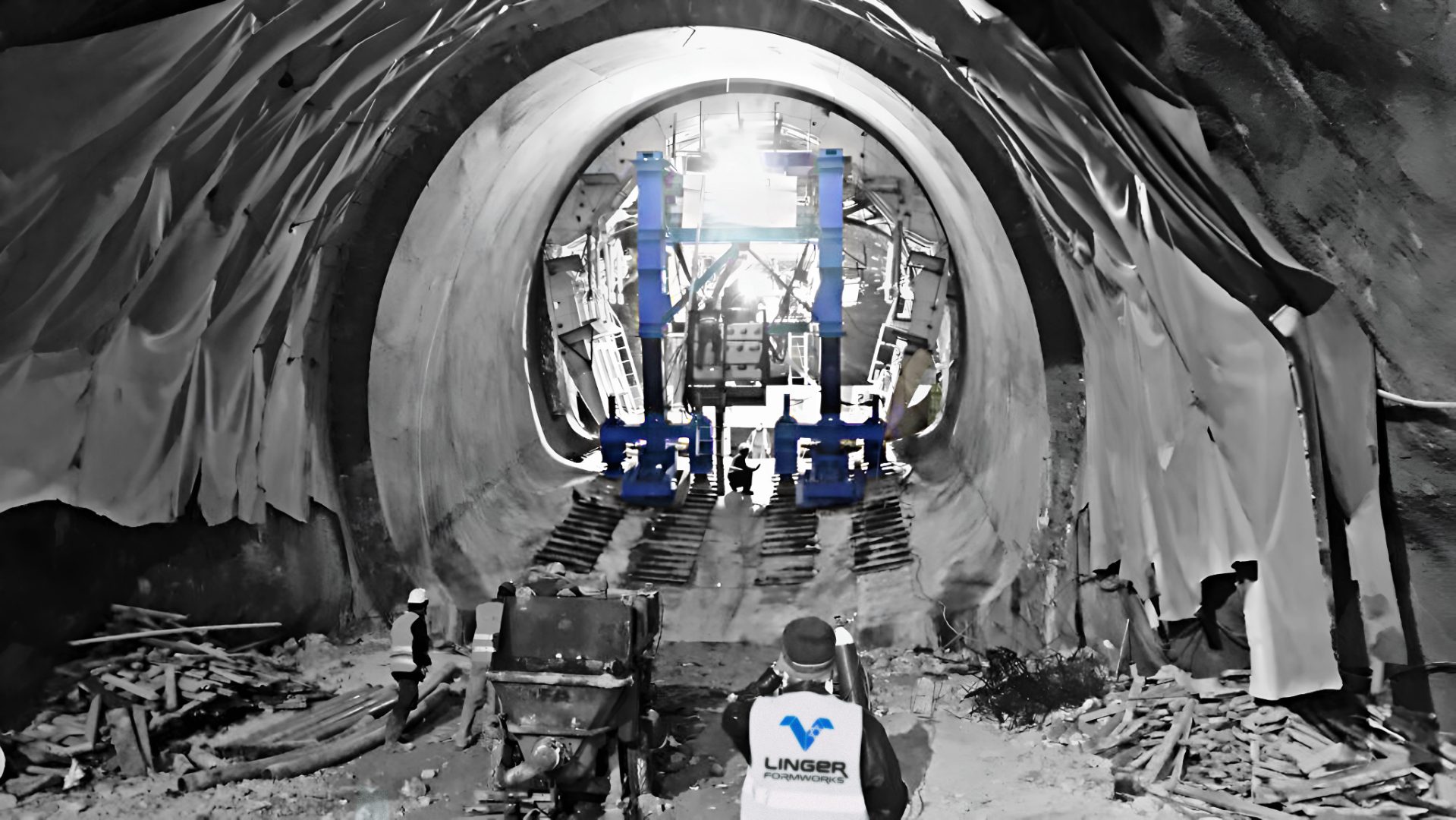 תבנית הידראולית מטפסת לדיפון מנהרות
